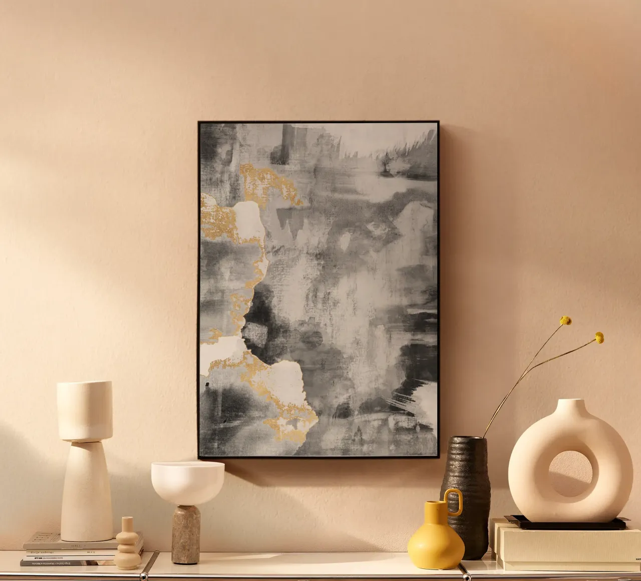abstract art gray texture and white 2 plexiglass da vintageshop