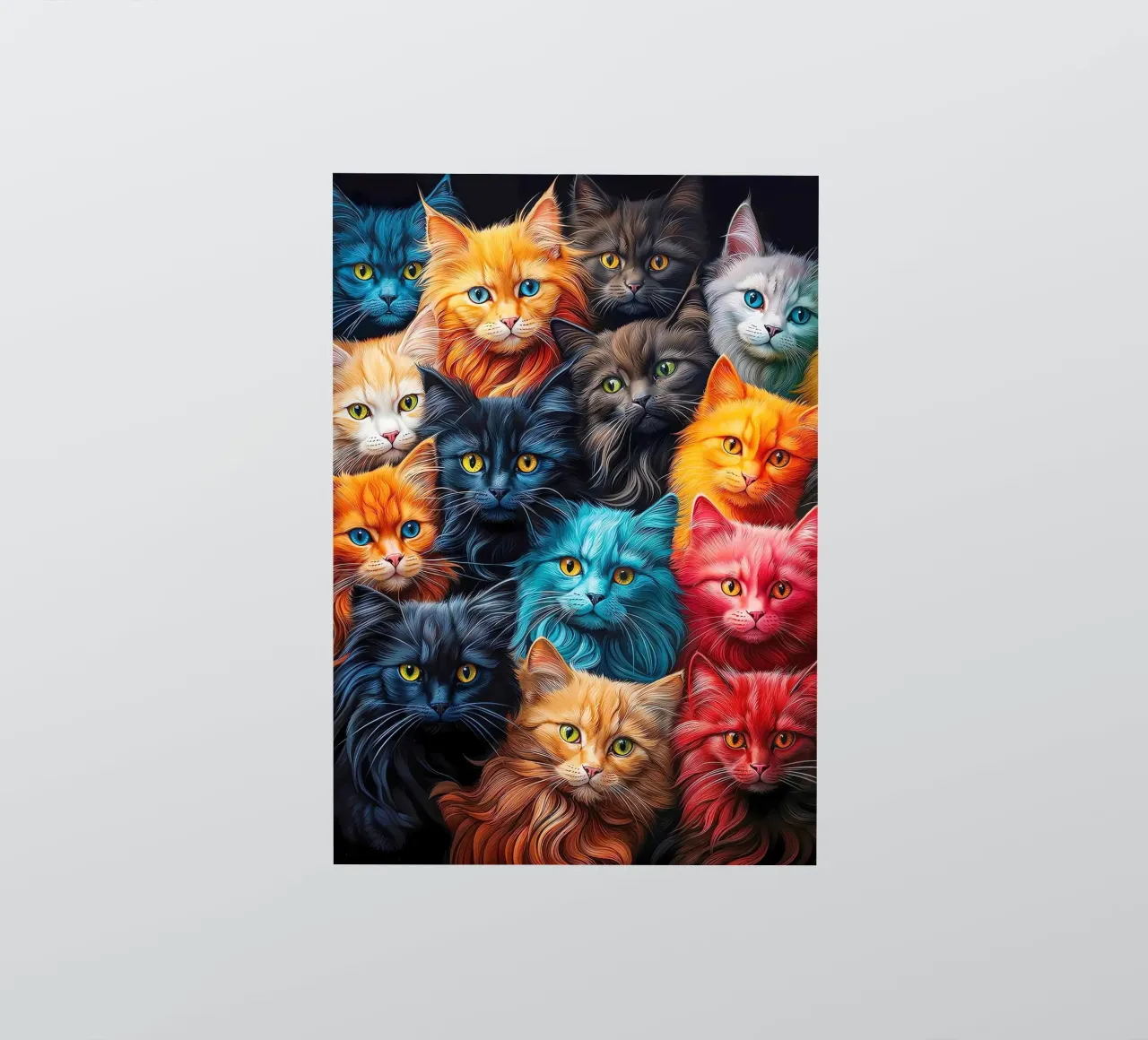 Groupe de chats autocollant de Manuela