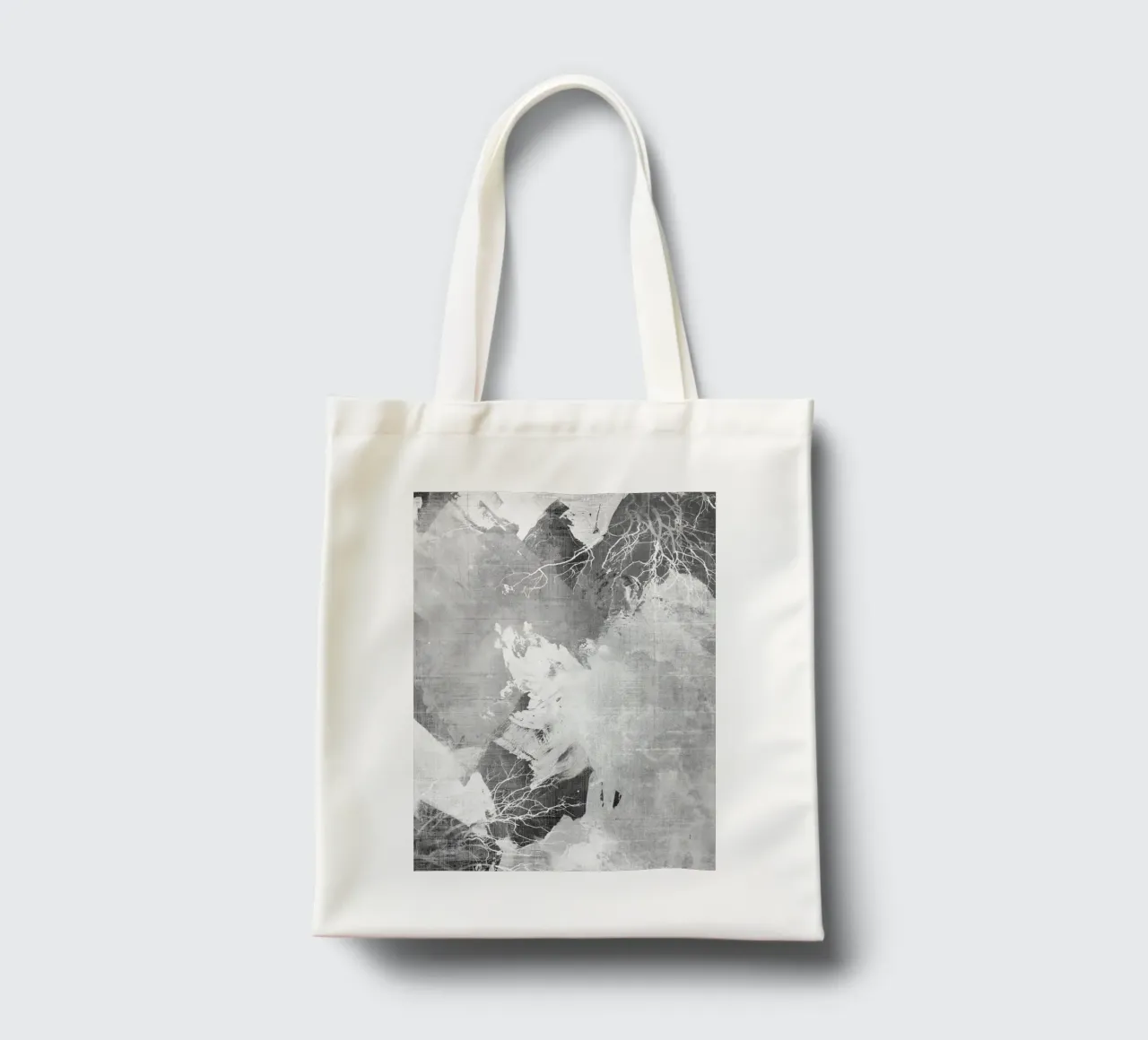 abstract art gray texture and white 3 borsa in juta da vintageshop