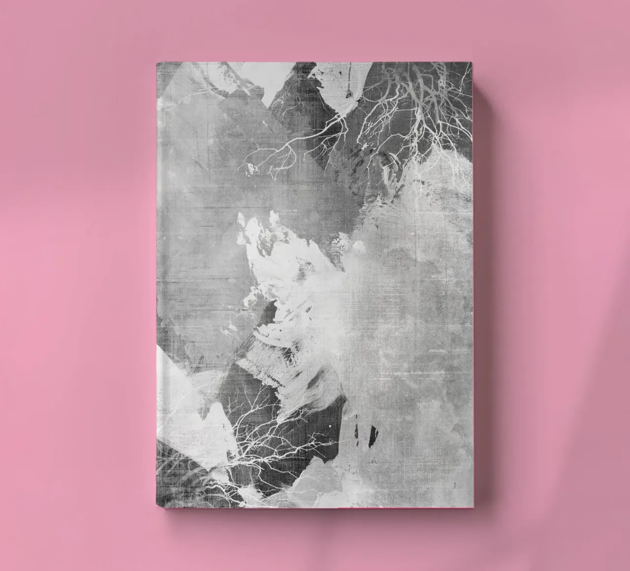 abstract art gray texture and white 3 notebook by vintageshop