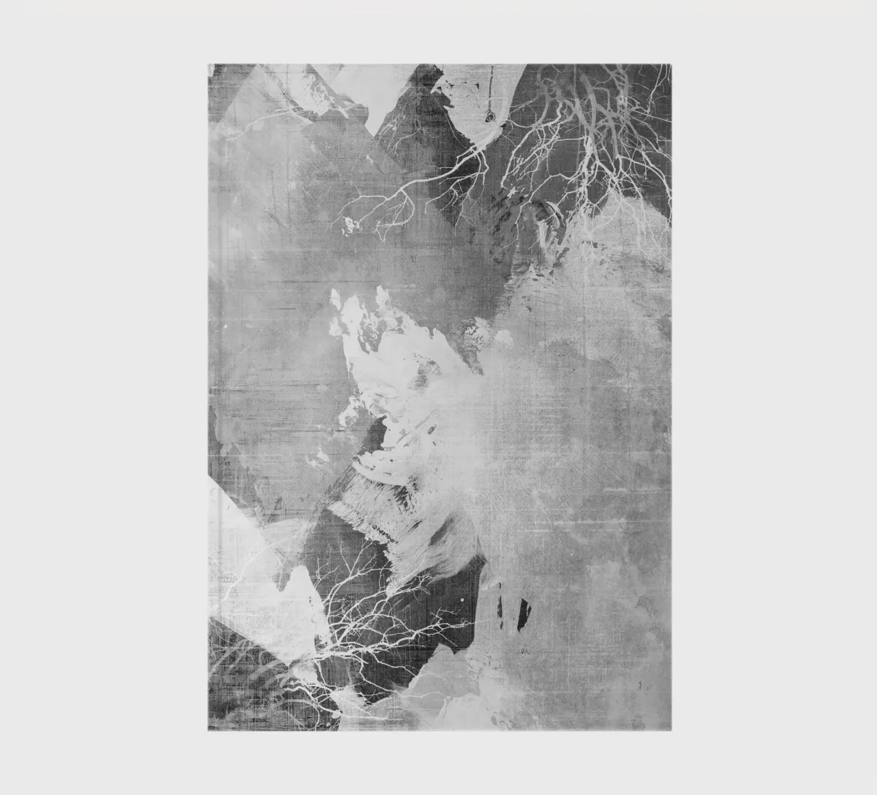 abstract art gray texture and white 3 notebook by vintageshop