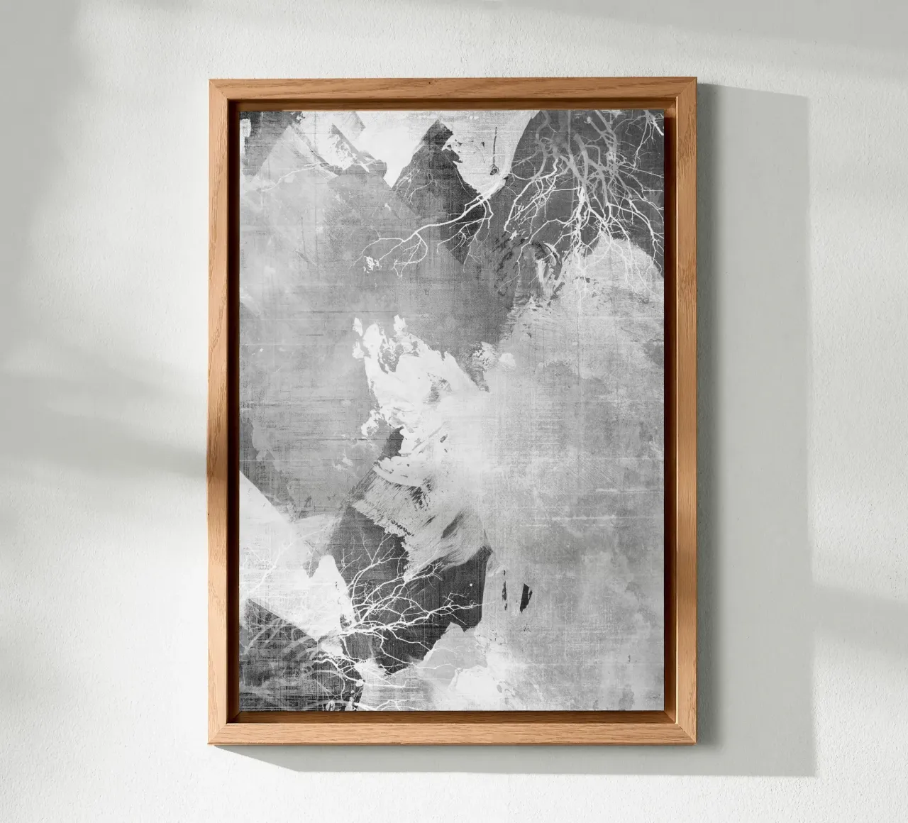 abstract art gray texture and white 3 alluminio dibond da vintageshop