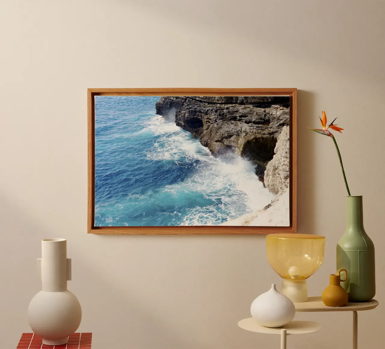 Silenzio d'acqua salata tela con Cornice a cassetta da PhotoVibe Decor
