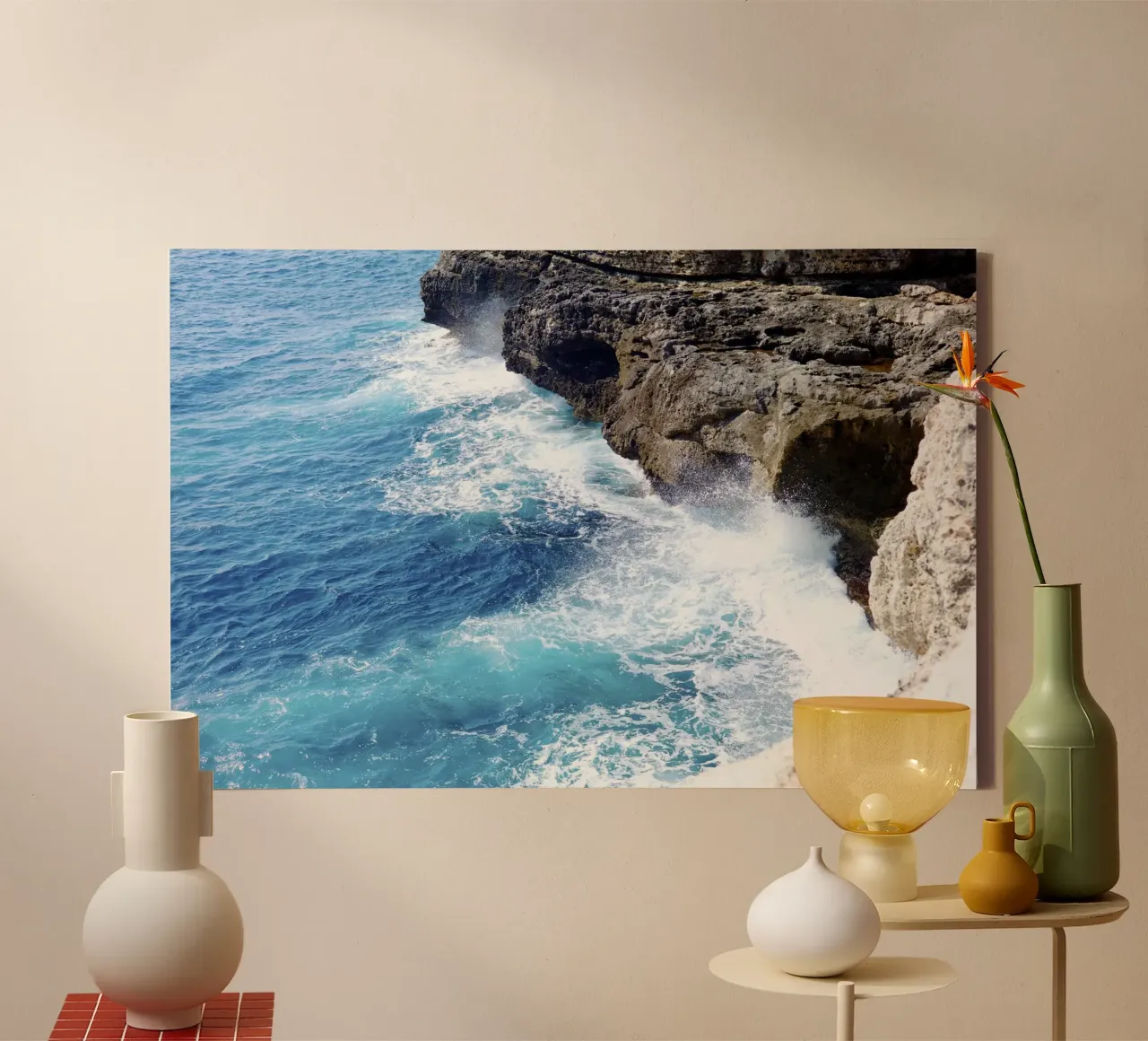 Silenzio d'acqua salata tela con Cornice a cassetta da PhotoVibe Decor