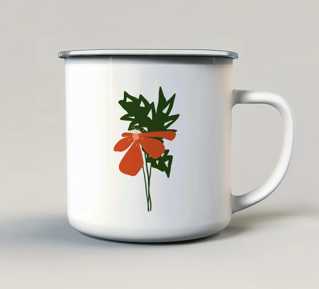 Bold blossom green leaves tazza in smalto da TijanaArtStudio88