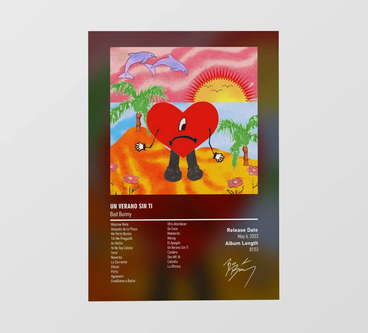 Un Verano Sin Ti (2022) by Bad Bunny pellicola backlit da DGUnder