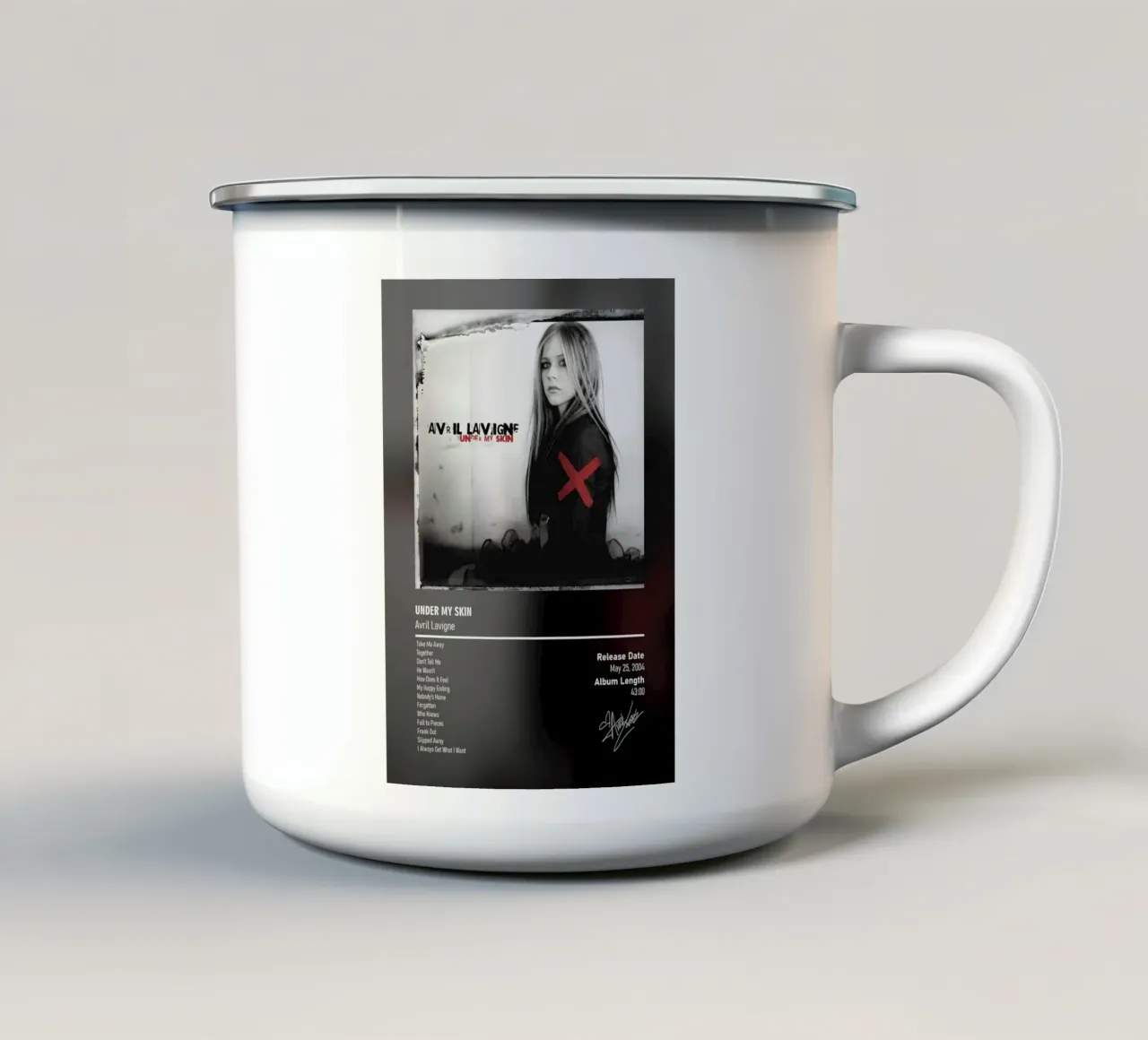 Under My Skin (2004) by Avril Lavigne tazza in smalto da DGUnder