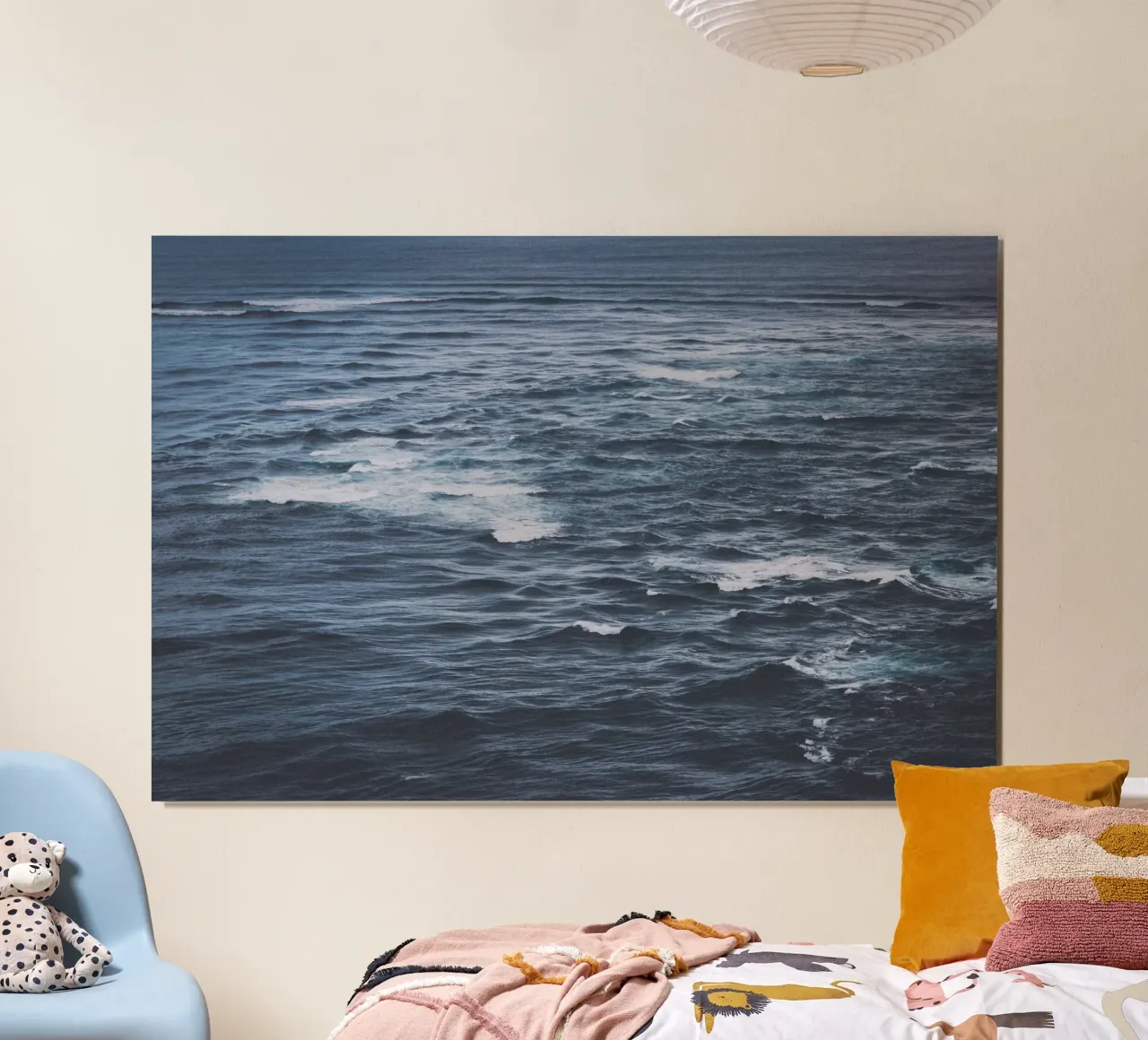 Tides of Silence poster with wooden frame by PhotoVibe Decor