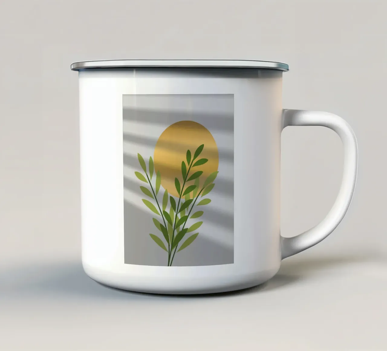 greenery plants tazza in smalto da Creaton