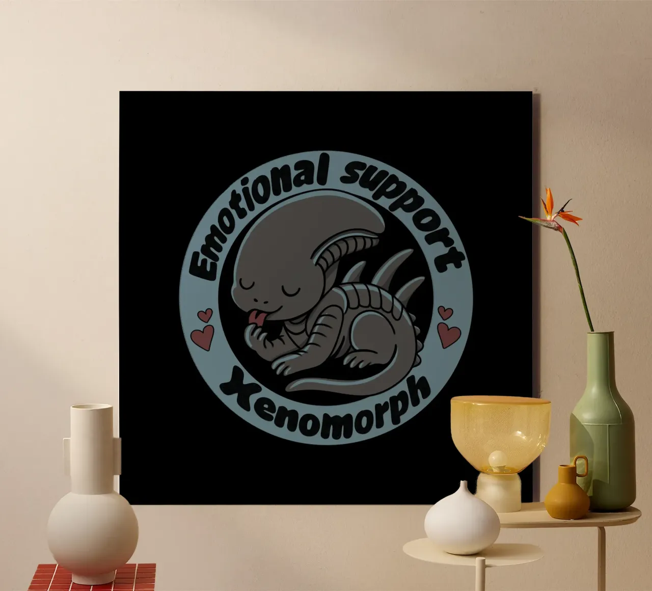 Xenomorfo di supporto emotivo alluminio dibond da Loobs