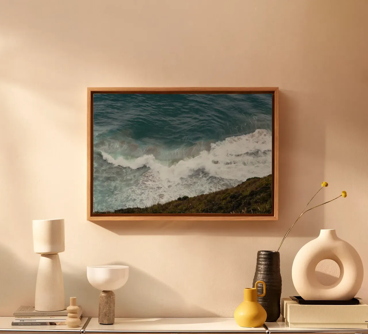 Maree di silenzio tela con Cornice a cassetta da PhotoVibe Decor