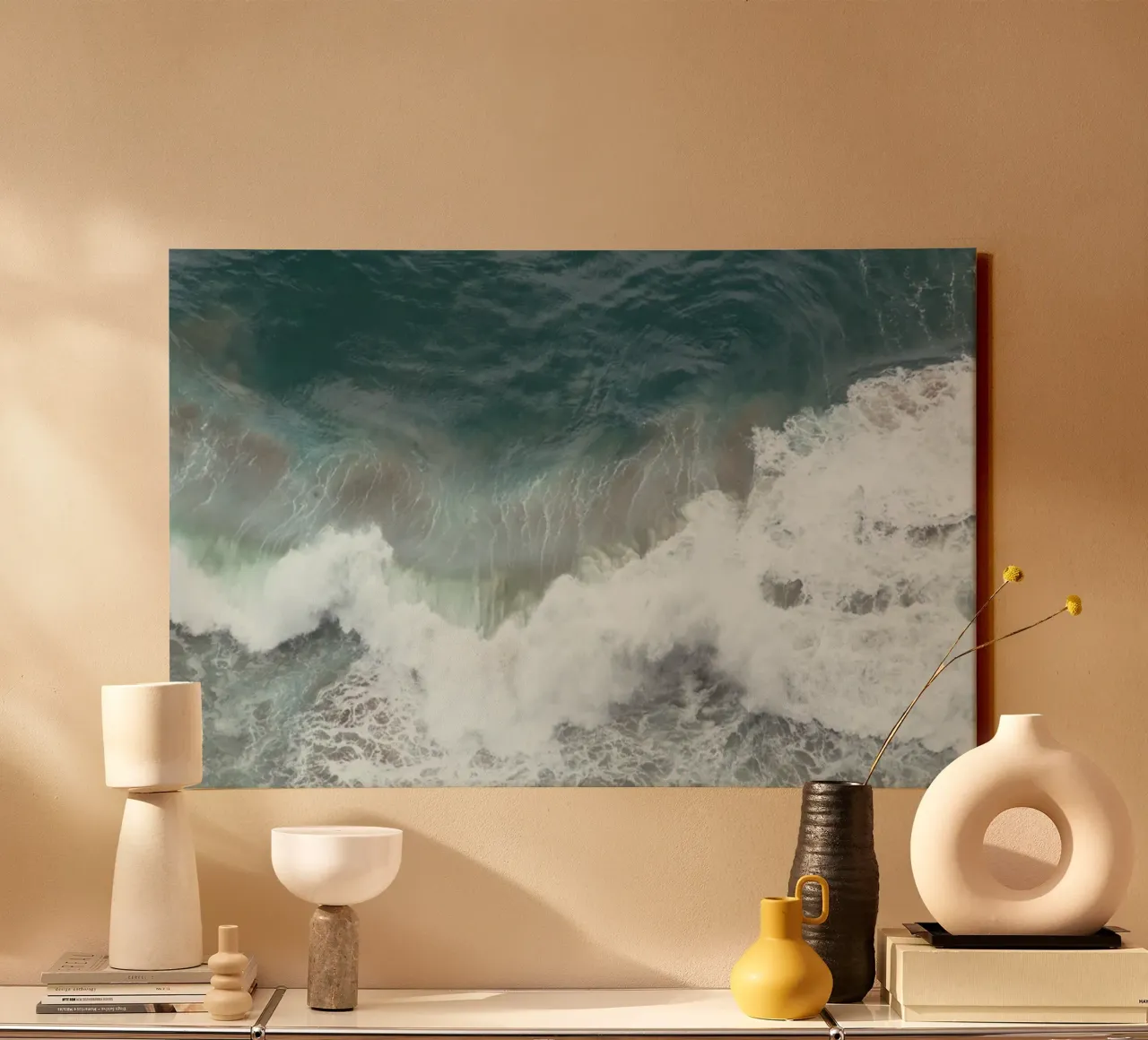Maree di silenzio tela con Cornice a cassetta da PhotoVibe Decor