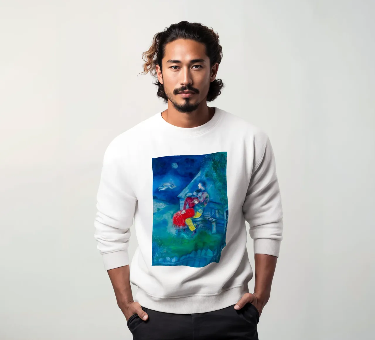 Gli amanti di Marc Chagall felpa da Classic Art Prints