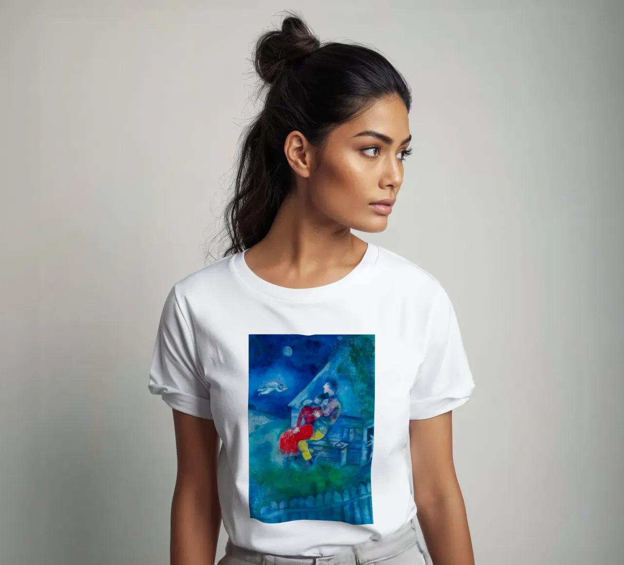 Gli amanti di Marc Chagall t-shirt da Classic Art Prints