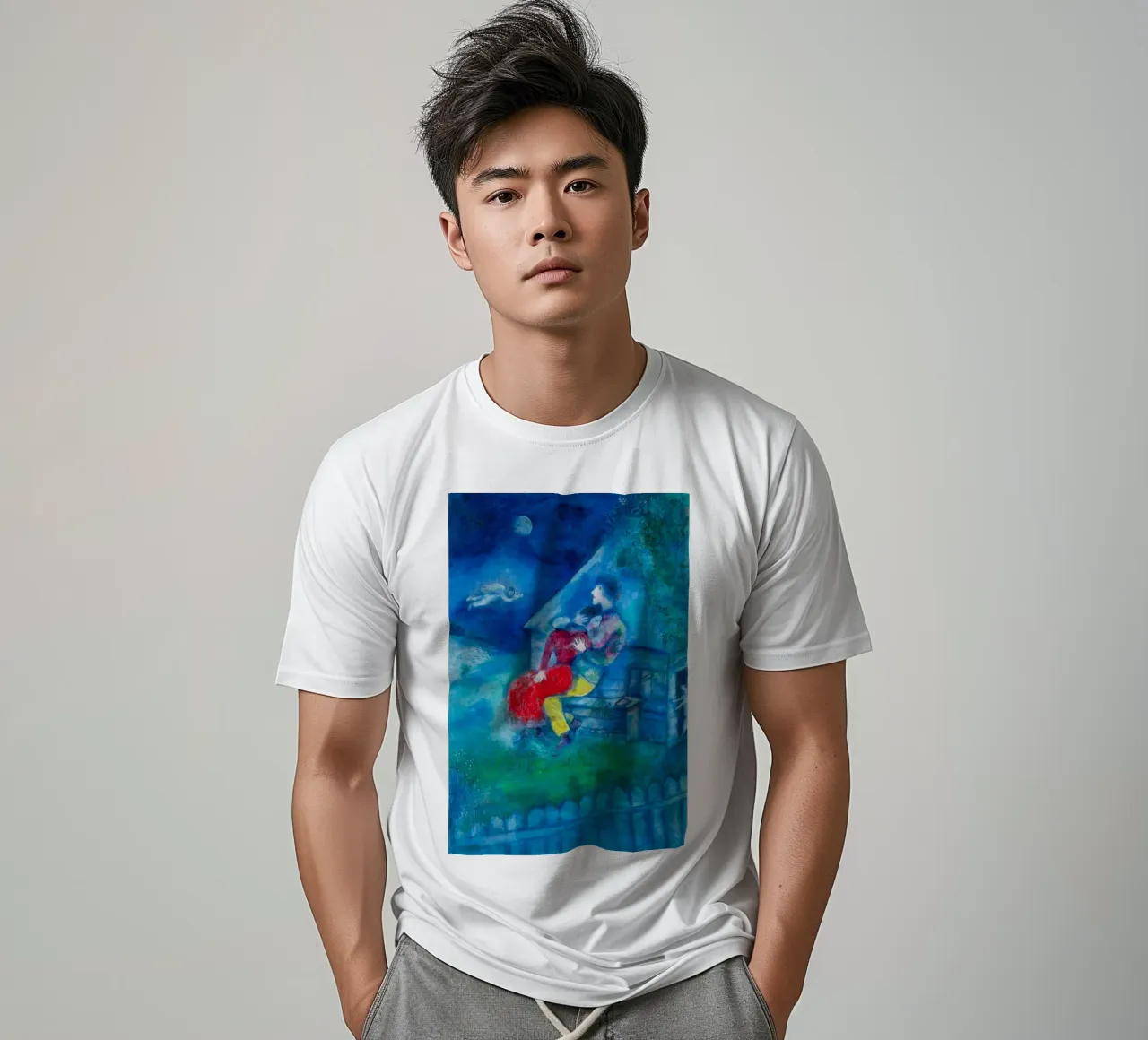 Gli amanti di Marc Chagall t-shirt da Classic Art Prints