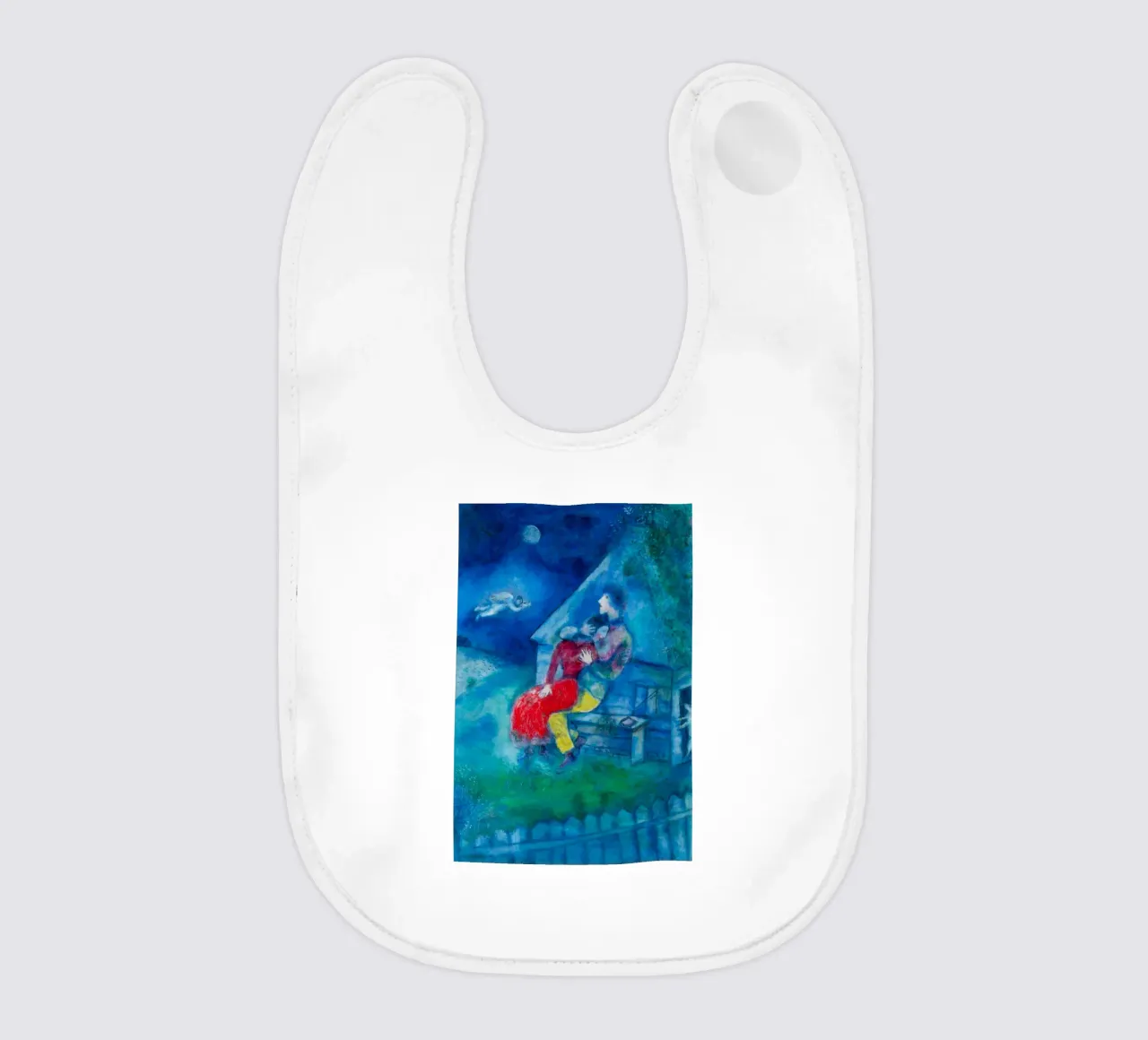 Gli amanti di Marc Chagall bavaglino da Classic Art Prints