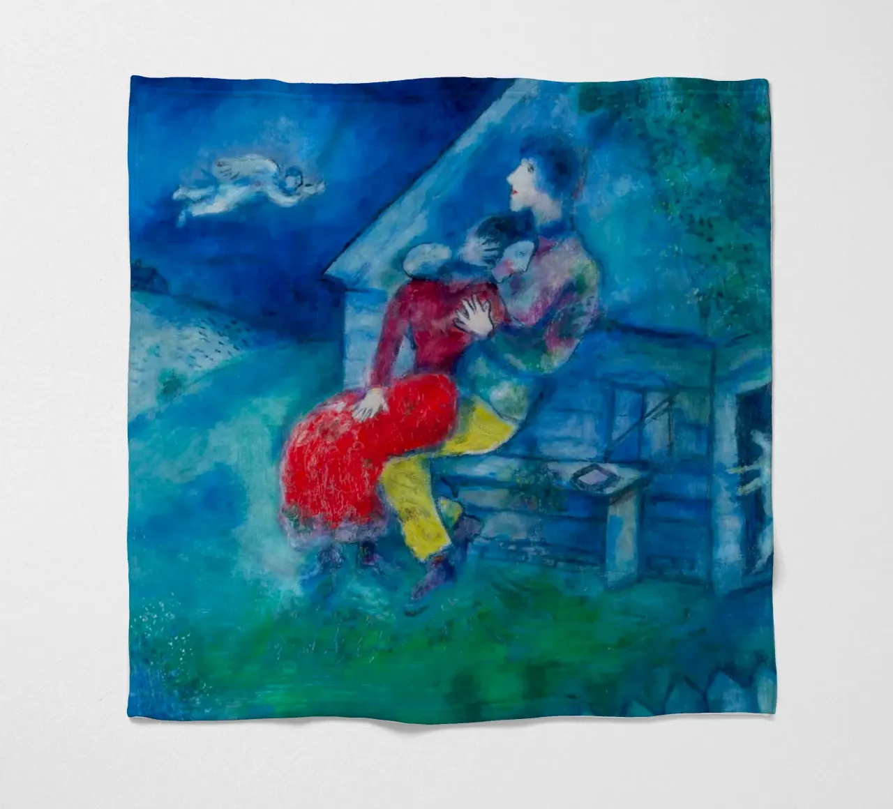 Gli amanti di Marc Chagall coperta in pile da Classic Art Prints