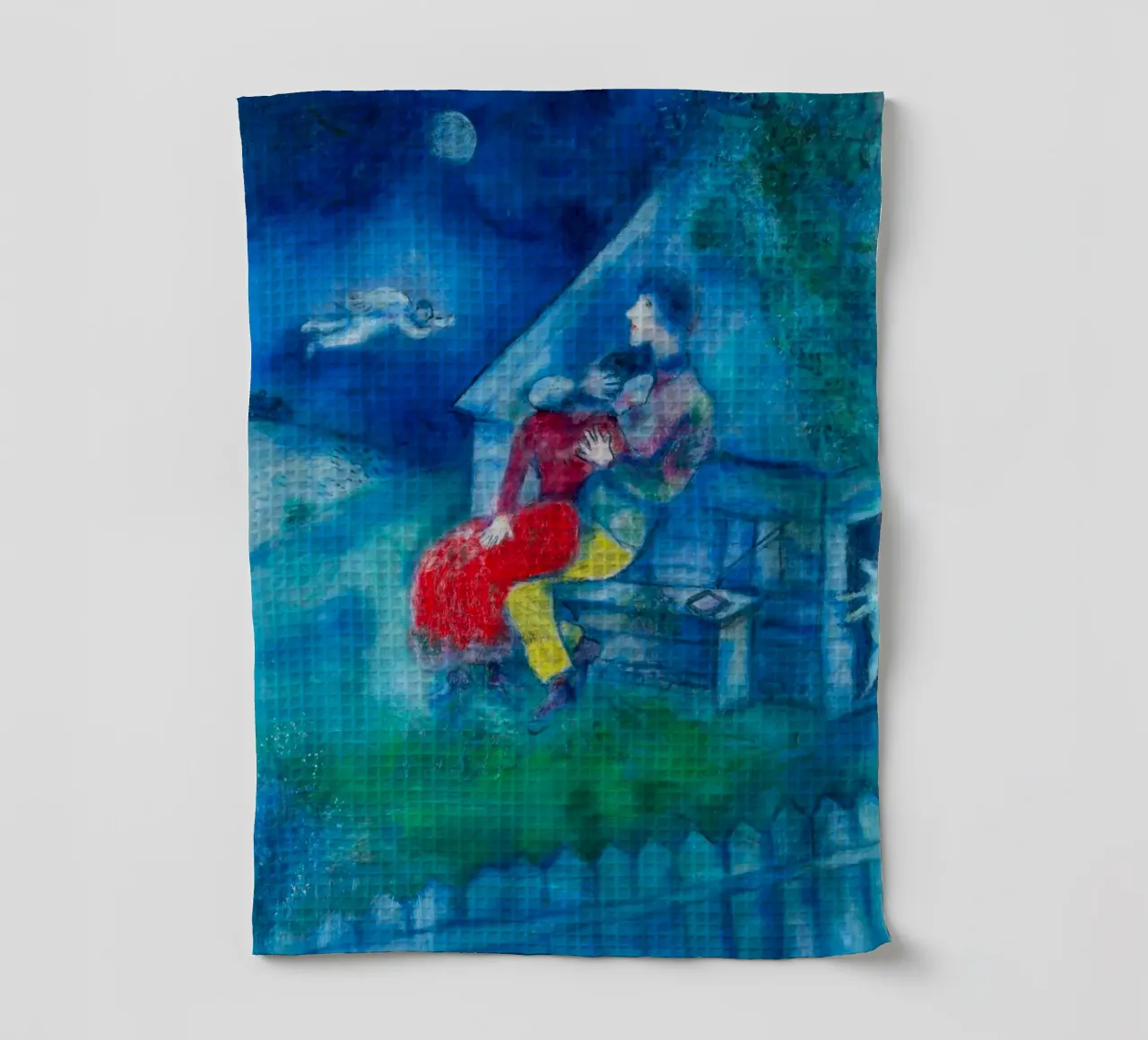 Das Liebespaar von Marc Chagall Geschirrtuch von Classic Art Prints