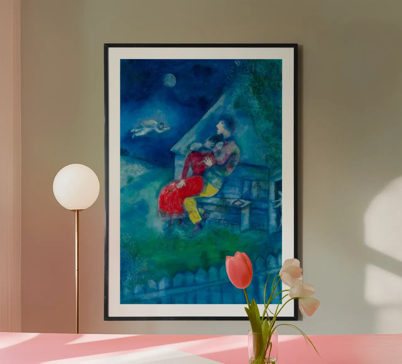 Gli amanti di Marc Chagall carta hahnemühle da Classic Art Prints