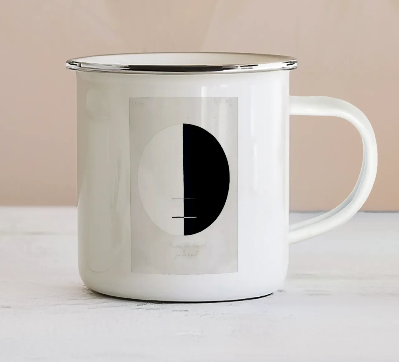 Le point de vue du Bouddha sur la vie terrestre n° 3 (1920) mug en émail de Art History