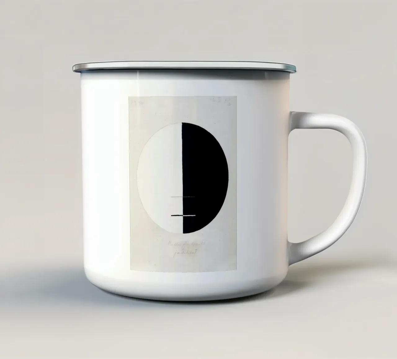 Le point de vue du Bouddha sur la vie terrestre n° 3 (1920) mug en émail de Art History