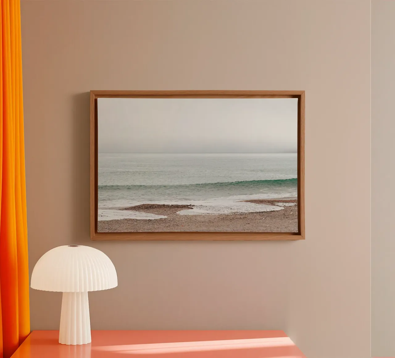 Maree di silenzio tela con Cornice a cassetta da PhotoVibe Decor