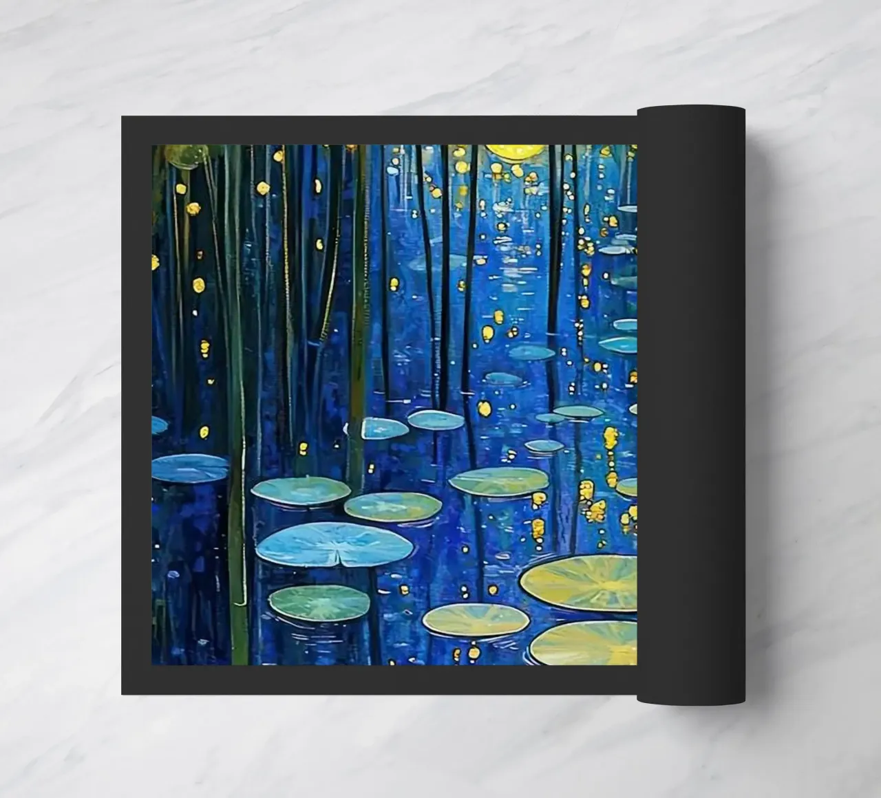 lilypads stagno acqua notte zerbino da Harley Wood