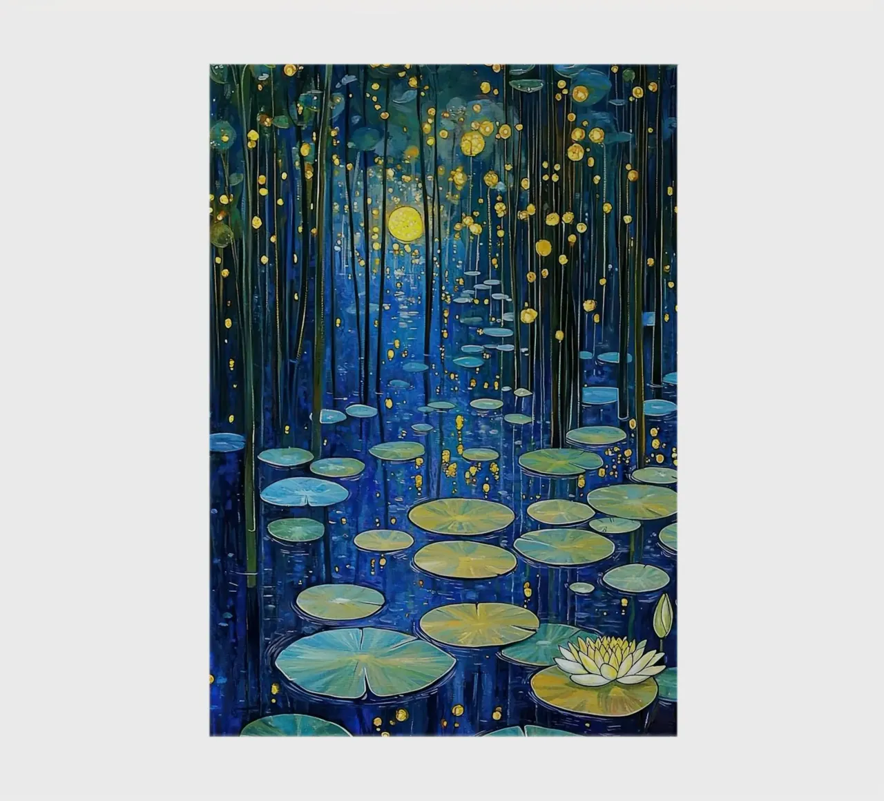 lilypads stagno acqua notte diario da Harley Wood