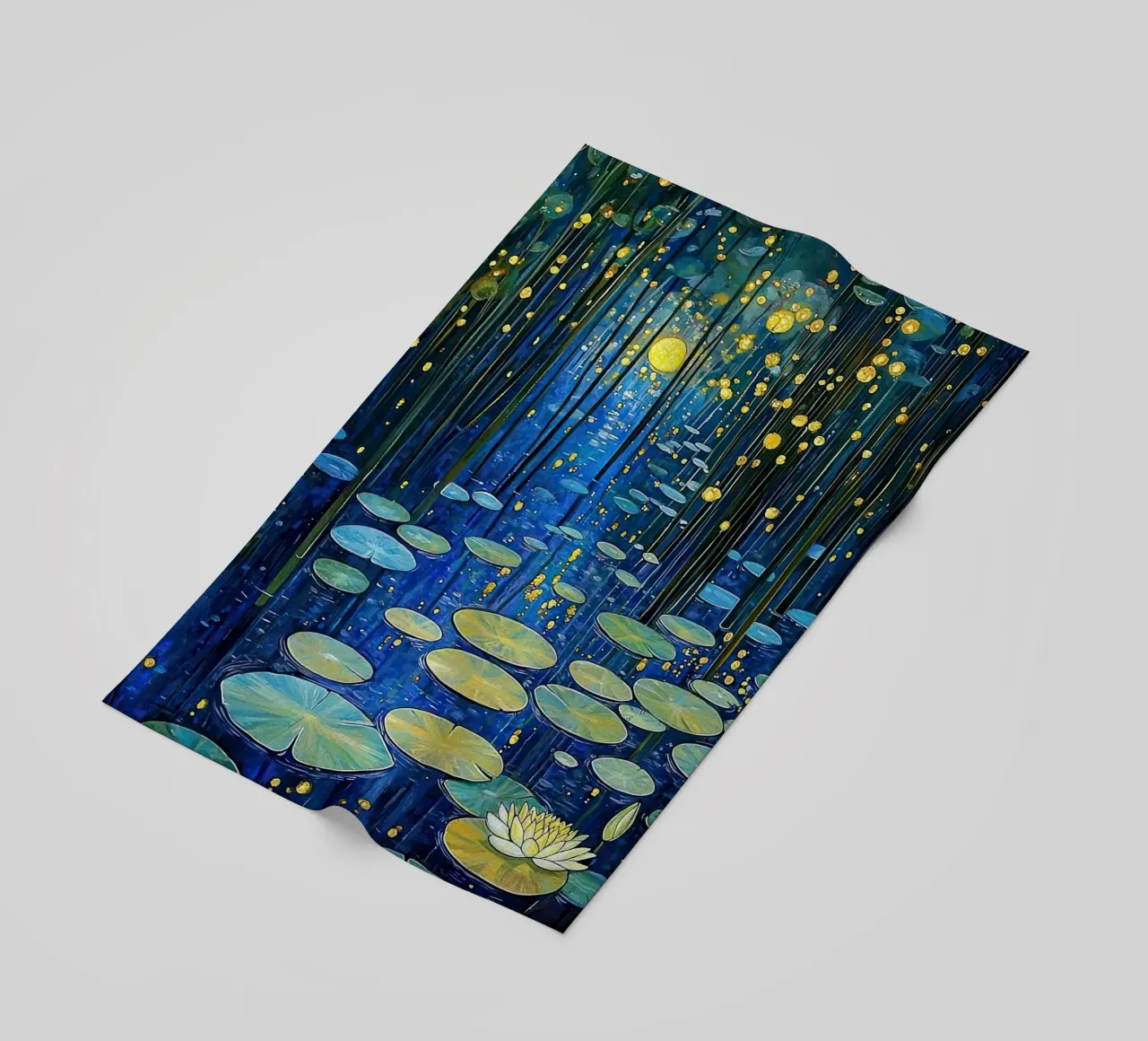 lilypads stagno acqua notte telo mare da Harley Wood