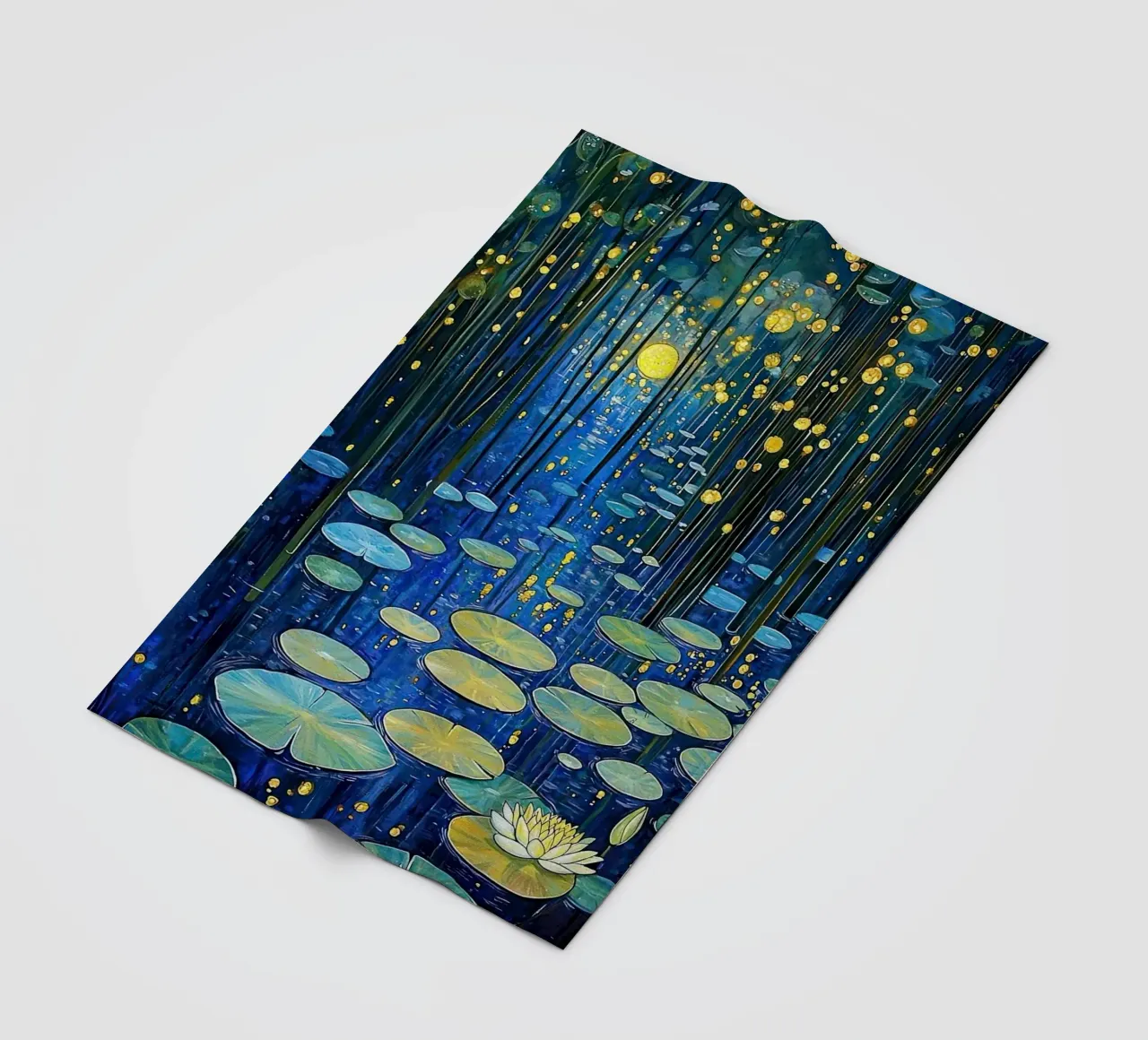 lilypads stagno acqua notte coperta in pile da Harley Wood