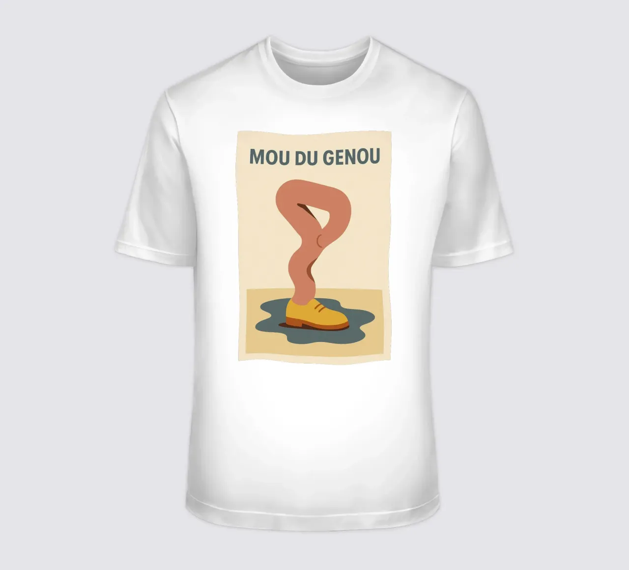 Soft in the knees - The poster that sets the tone with softness t-shirt by Art Typo Essentiel