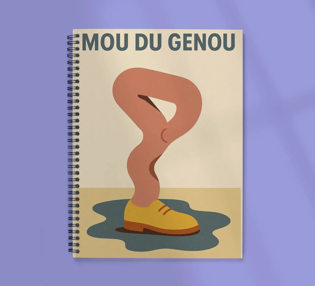Soft in the knees - The poster that sets the tone with softness spiral notebook by Art Typo Essentiel