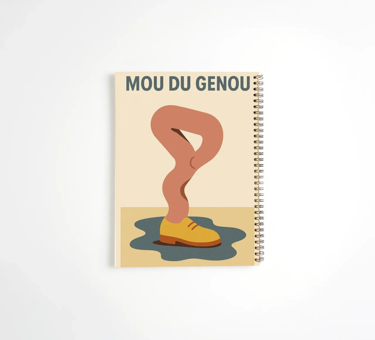Soft in the knees - The poster that sets the tone with softness spiral notebook by Art Typo Essentiel