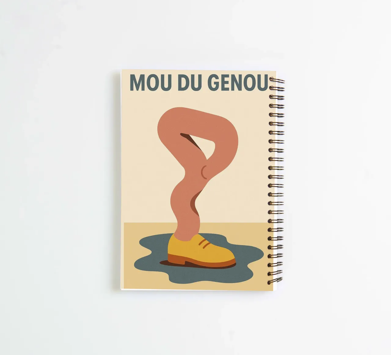 Soft in the knees - The poster that sets the tone with softness spiral notebook by Art Typo Essentiel