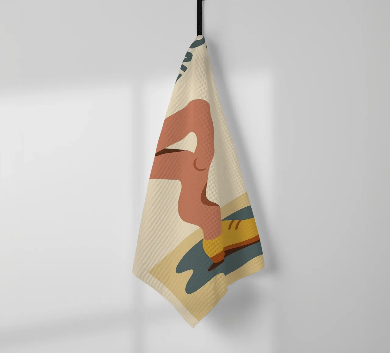 Soft in the knees - The poster that sets the tone with softness tea towel by Art Typo Essentiel