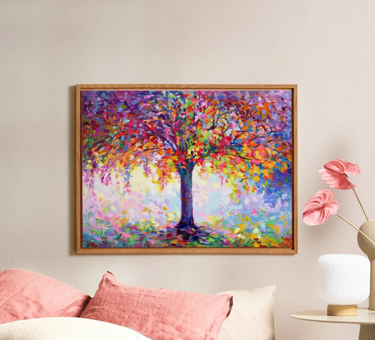 albero natura colorata alluminio dibond da Harley Wood