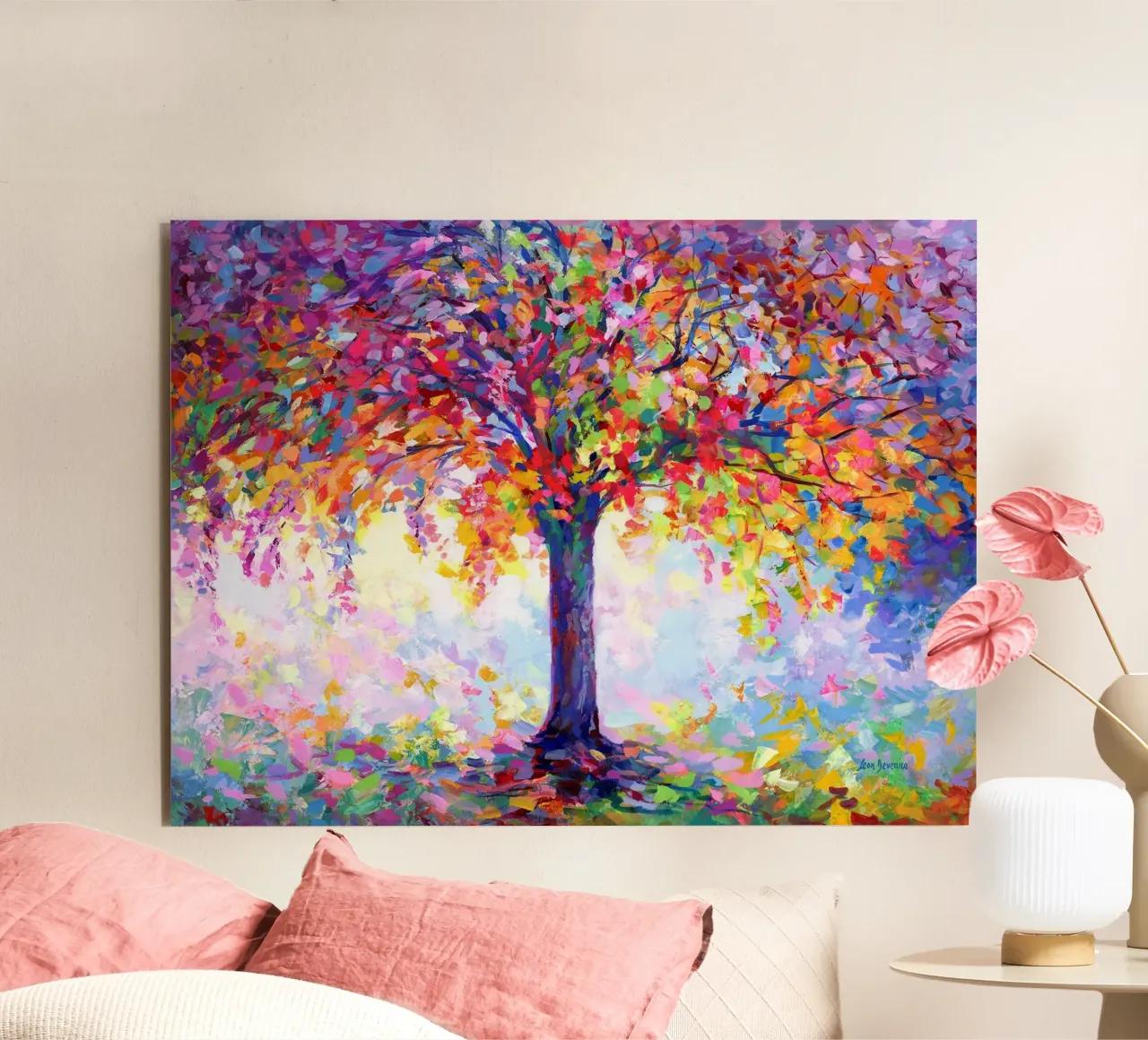 albero natura colorata alluminio dibond da Harley Wood