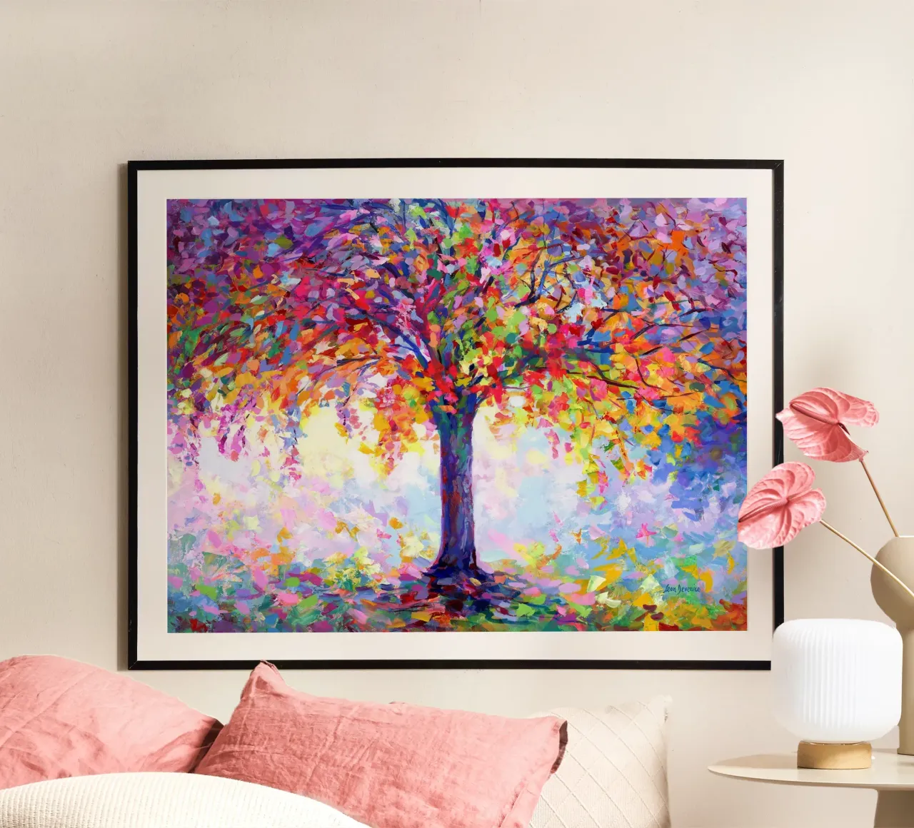 albero natura colorata carta hahnemühle da Harley Wood