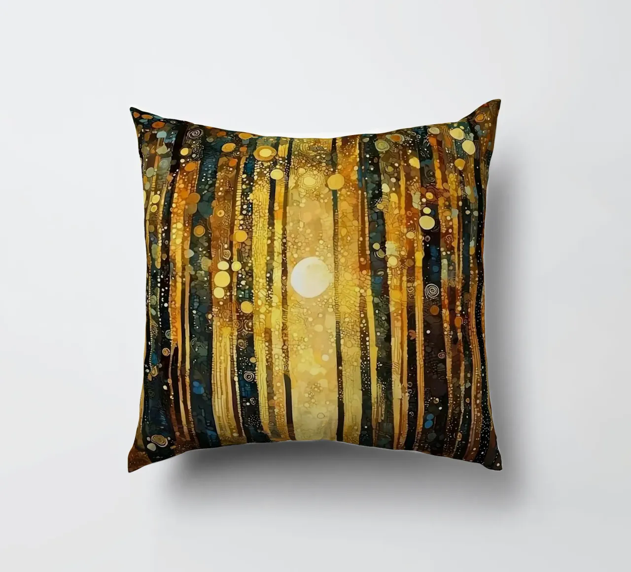 foresta alberi sole luce cuscino da Harley Wood