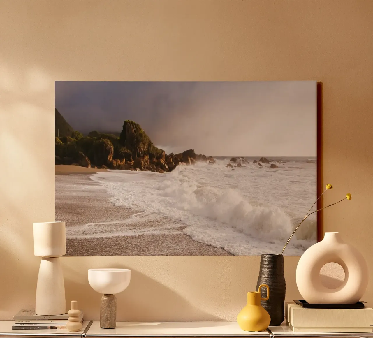 Maree di silenzio tela con Cornice a cassetta da PhotoVibe Decor