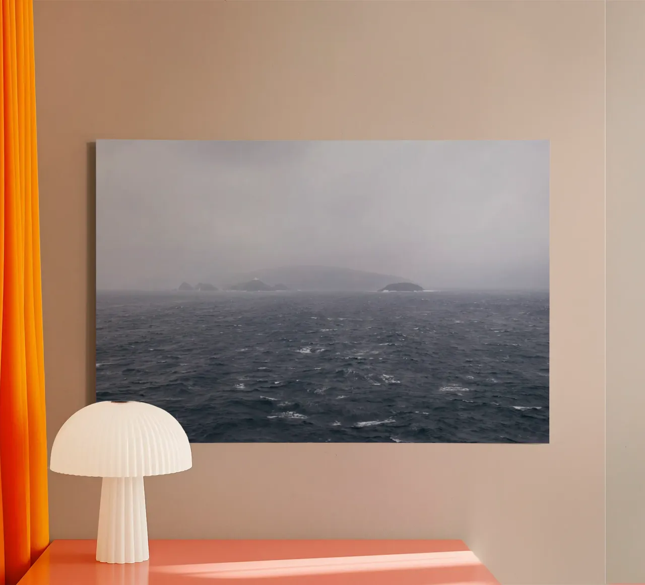 Maree di silenzio tela con Cornice a cassetta da PhotoVibe Decor