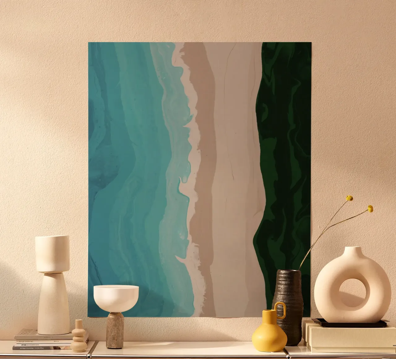 turquoise striped poster da prindy
