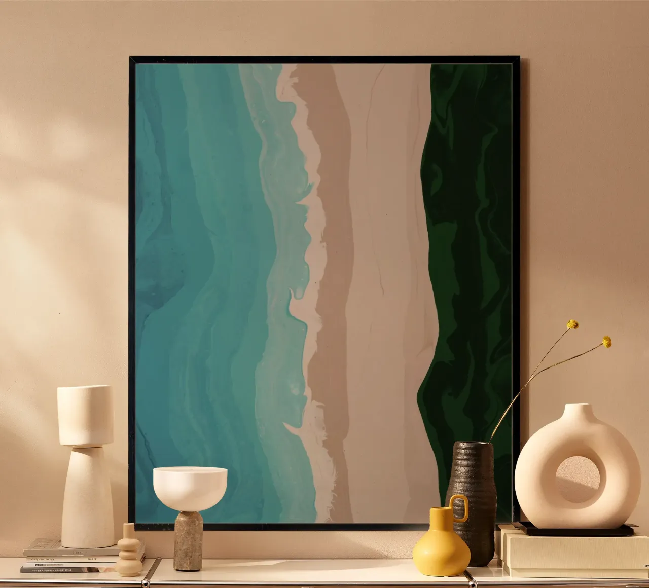 turquoise striped poster da prindy