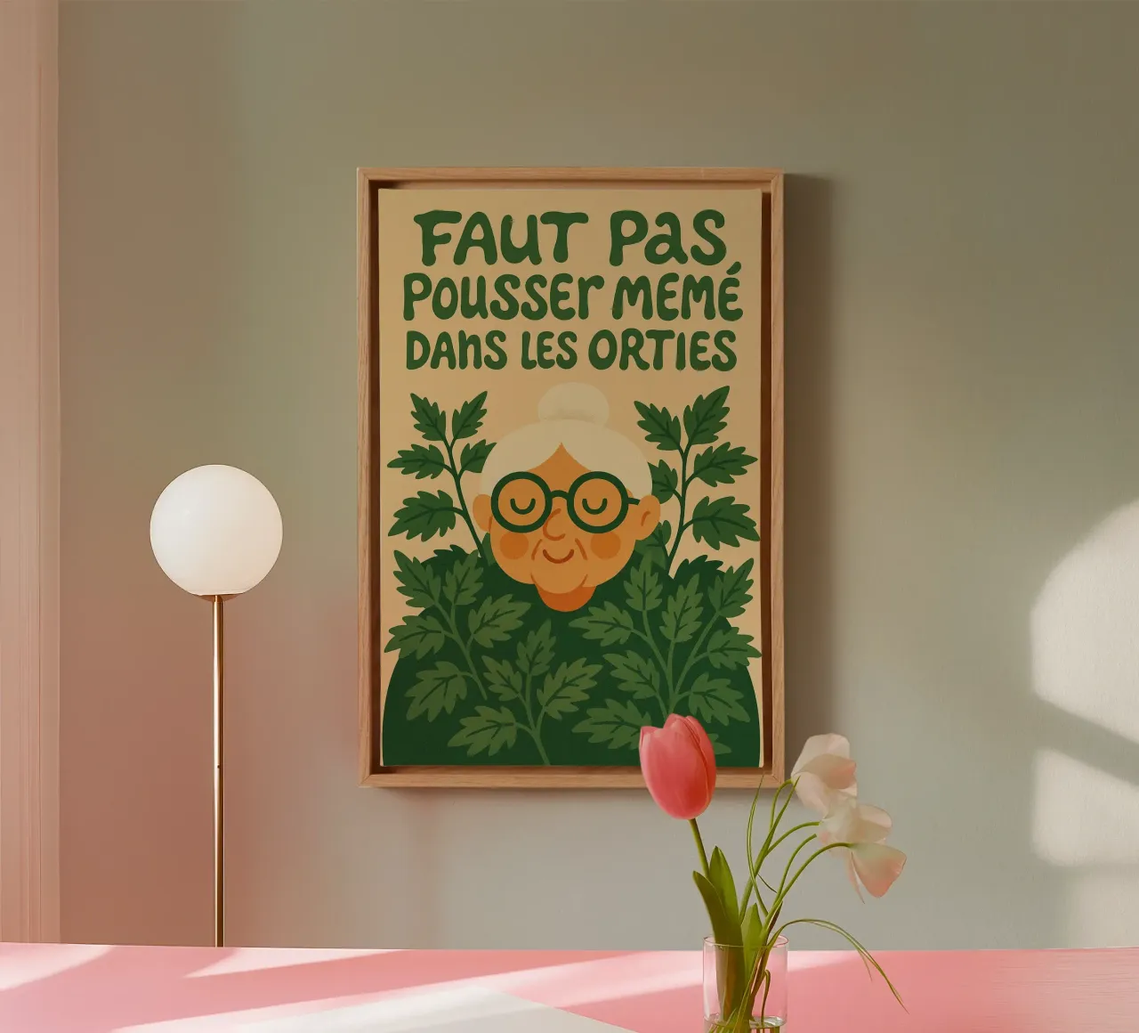 Don't push Granny into the nettles canvas by Art Typo Essentiel