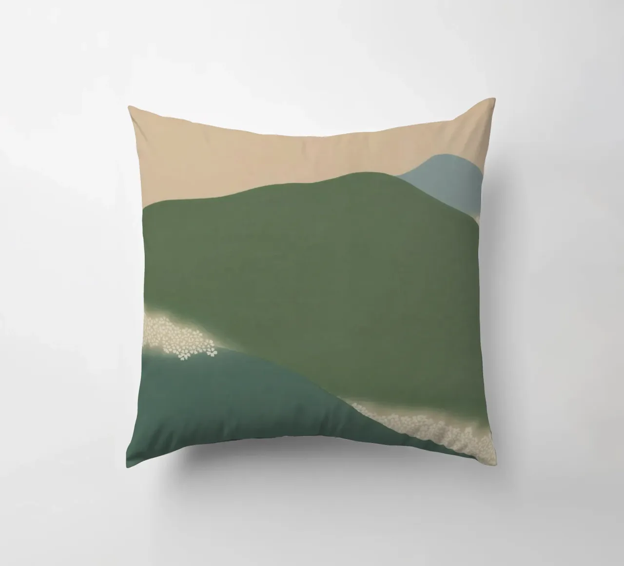 mountains landscape clouds decorative cushion by prindy