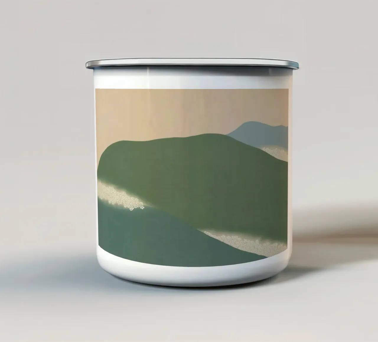 mountains landscape clouds tazza in smalto da prindy