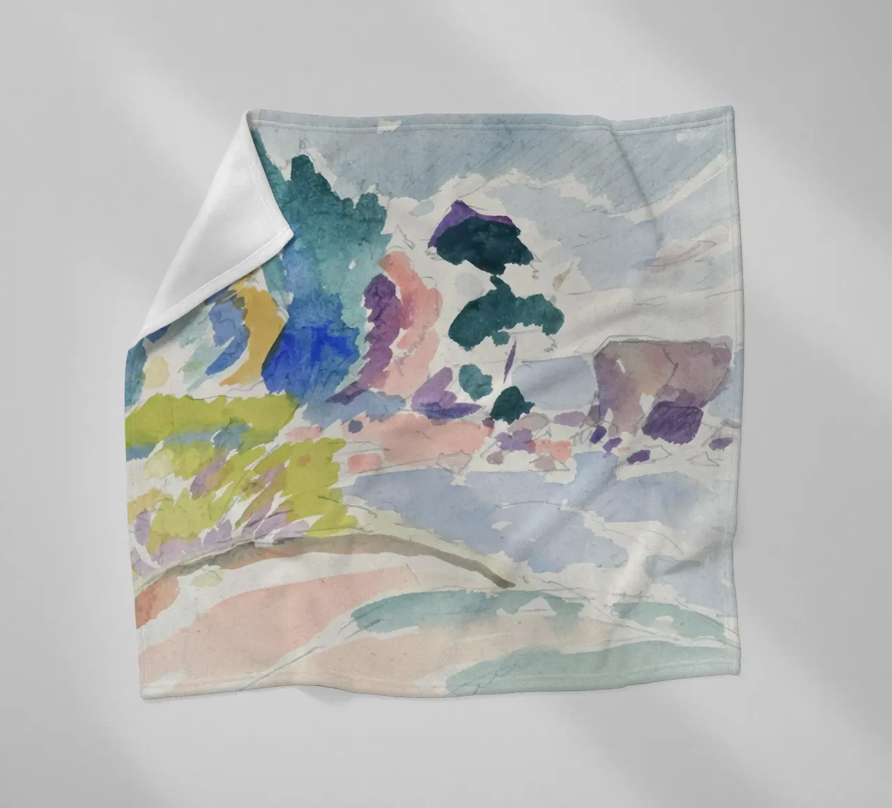 brushstrokes nature fleece blanket by Histrol