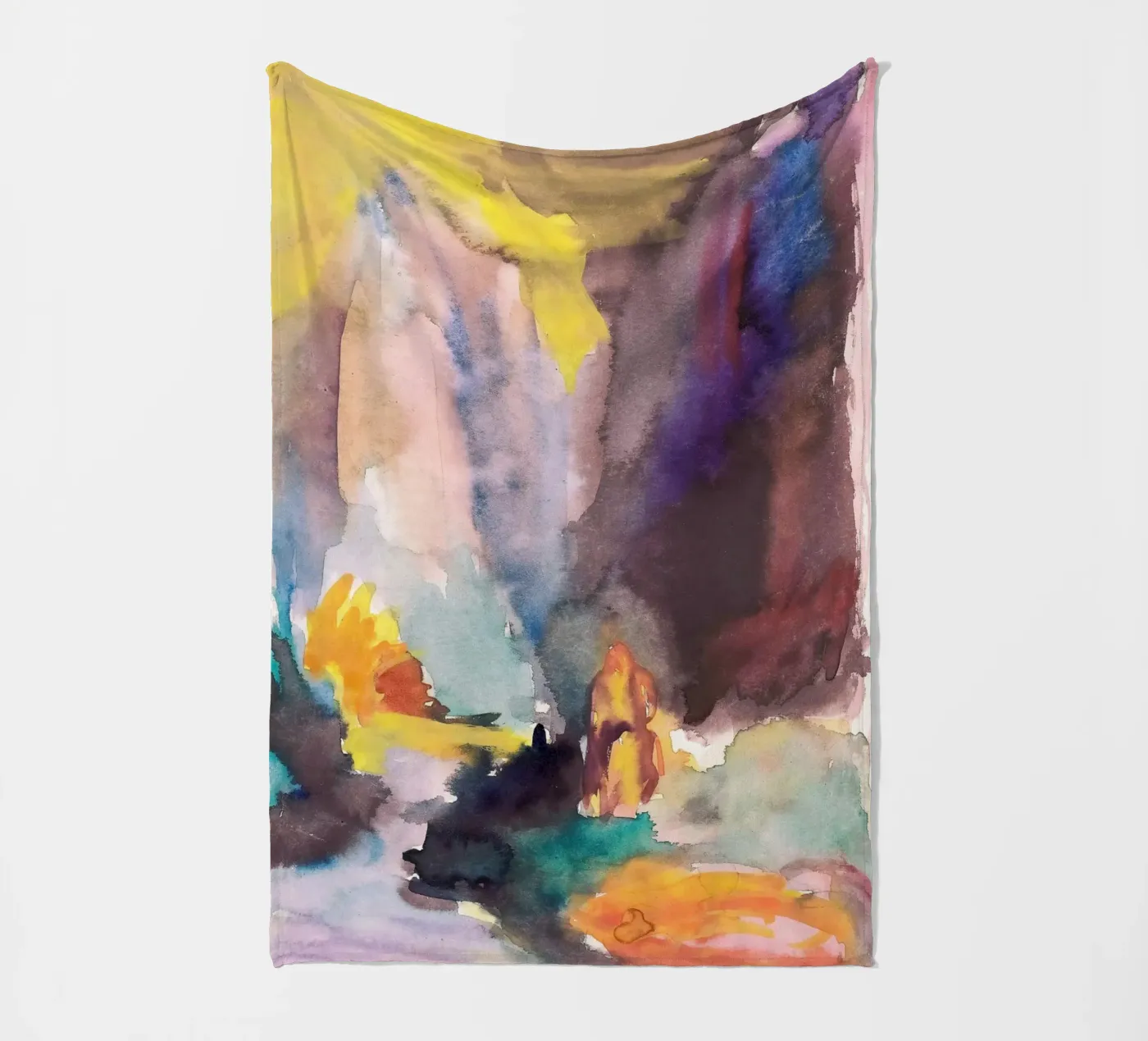 stream foliage fleece blanket by Histrol