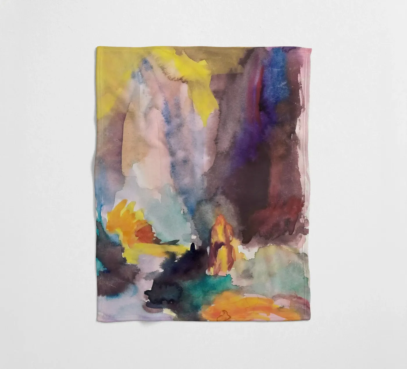 stream foliage fleece blanket by Histrol