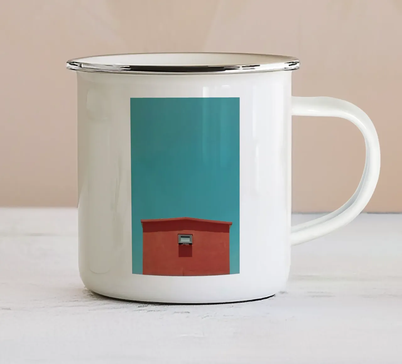 minimal architecture aerial tazza in smalto da prindy